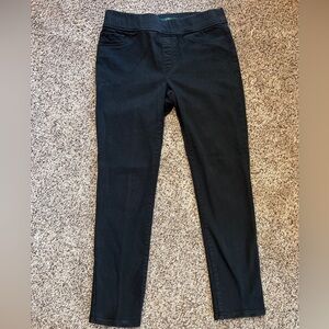 LRL Lauren Jeans Co Women’s Black Modern Legging Pants Stretch Sz 12 - READ